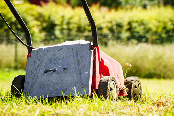 Full of technological style, the unmanned lawn mower here is on duty!