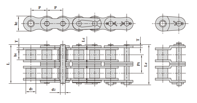   A Series Duplex Roller Chains   
