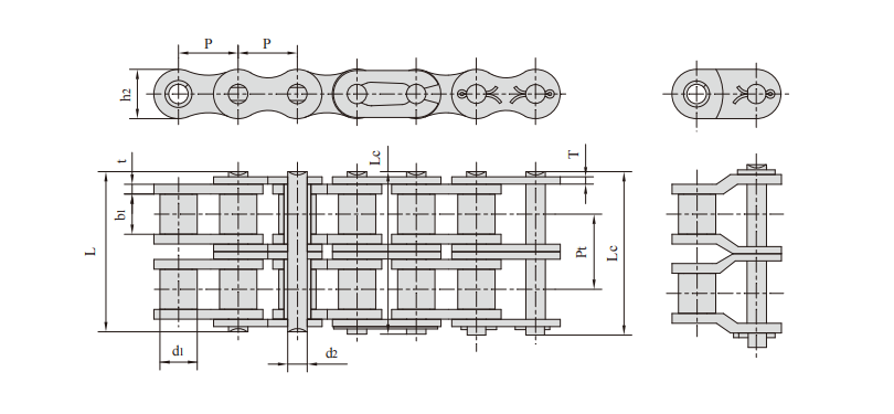   B Series Duplex Roller Chains   