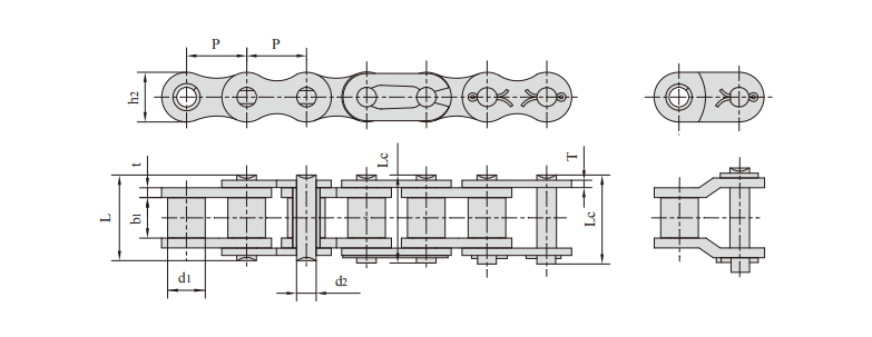   B Series Simplex Roller Chains   