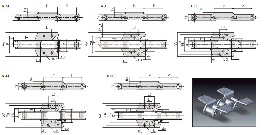   Conveying Chain for Cement Industry   