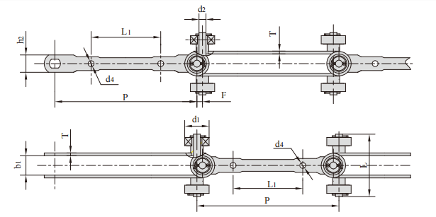   Double Hinged Conveyor Chains   