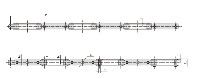   Double Hinged Conveyor Chains   