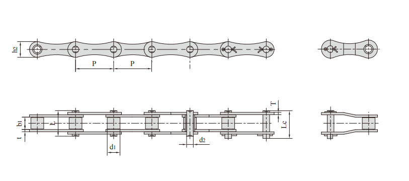   Double Pitch Transmission Chains   