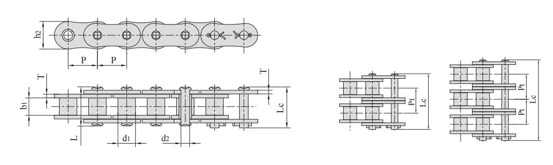   High Strength Short Pitch Roller Chains   