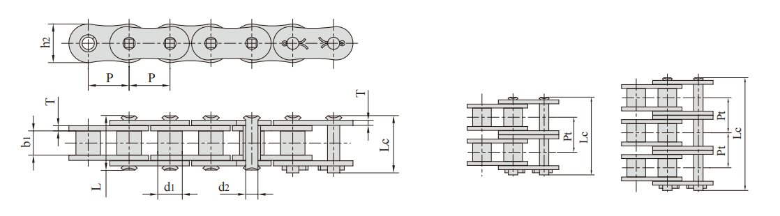   High Strength Short Pitch Roller Chains   