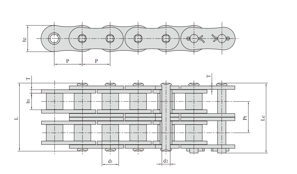   High Strength Short Pitch Roller Chains   