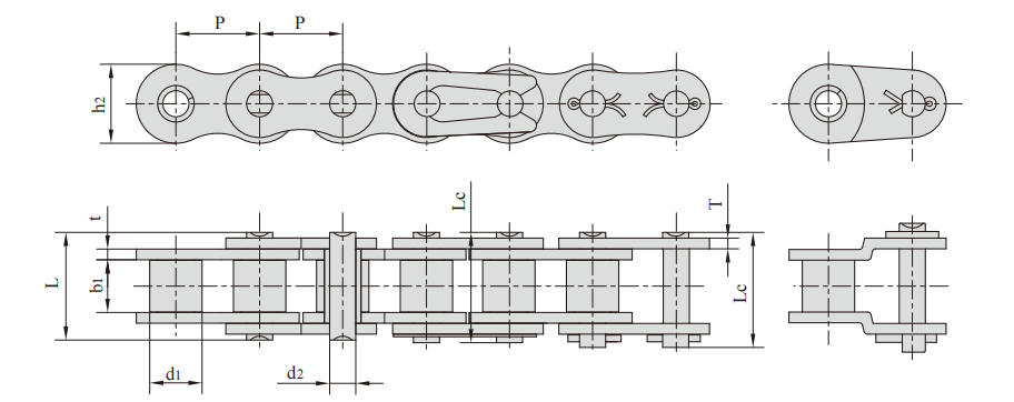   High Strength Short Pitch Roller Chains   
