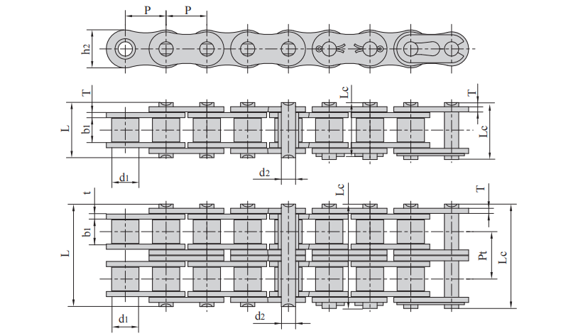   High Strength Short Pitch Roller Chains   