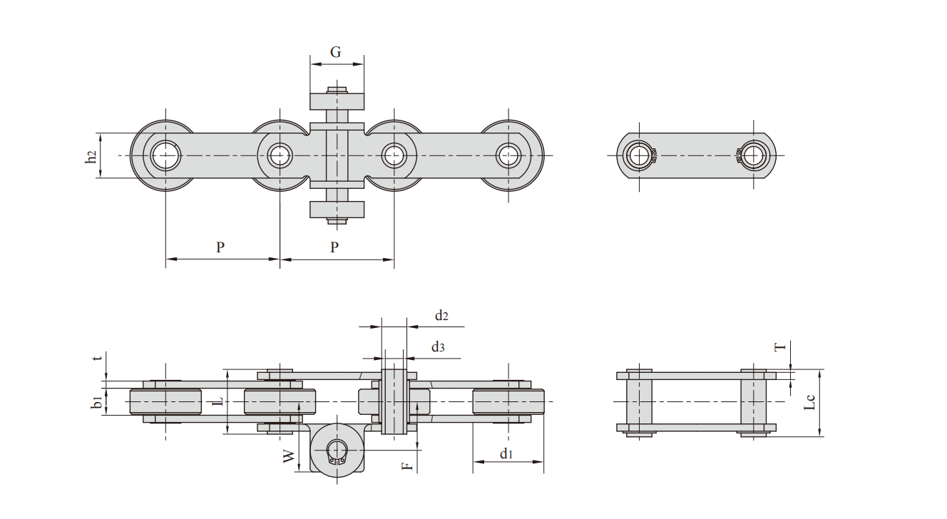   Non-standard Hollow Pin Conveyor Chains   