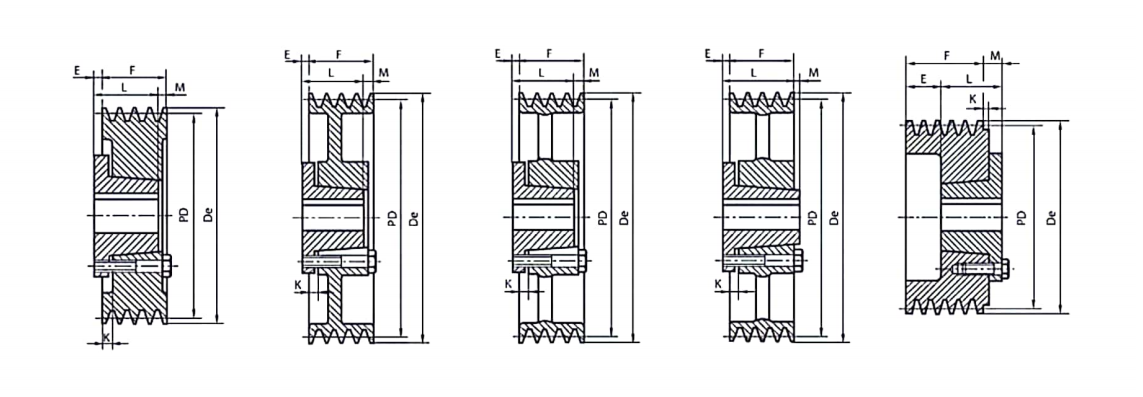   QTL 3V-5V-8V V-pulleys   