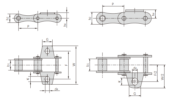   S Type Steel Agricultural Chains   