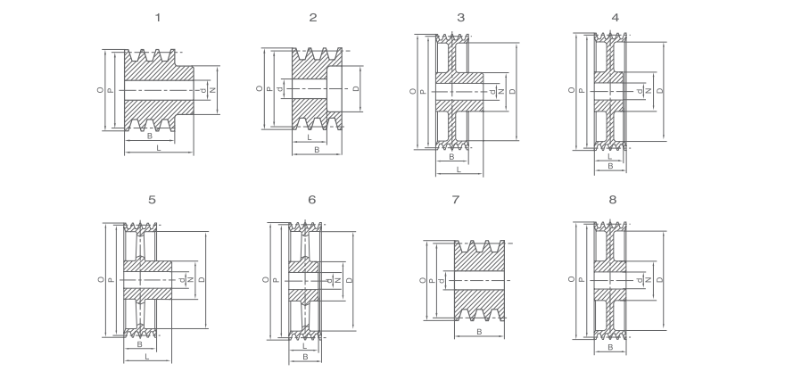  SPB Stock Bore V-pulleys   