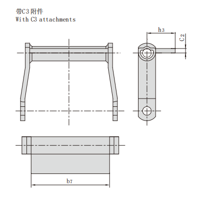   Welded-steel-type Drag Chains with Attachment   