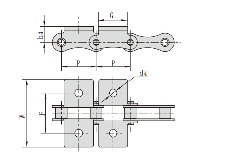   ZGS38 Combine Harvester Chains   
