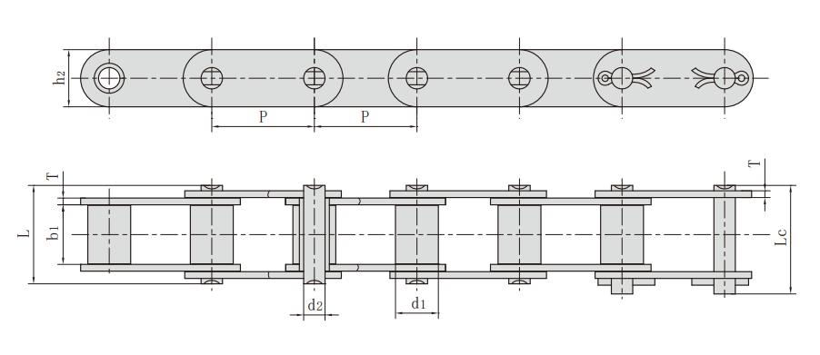   ZGS38 Combine Harvester Chains   
