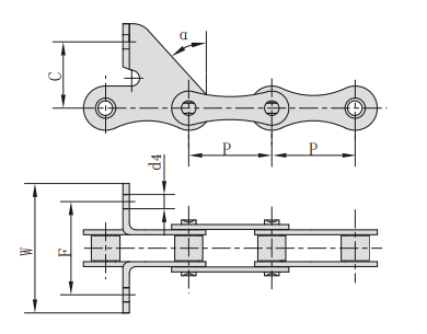   ZGS38 Combine Harvester Chains   